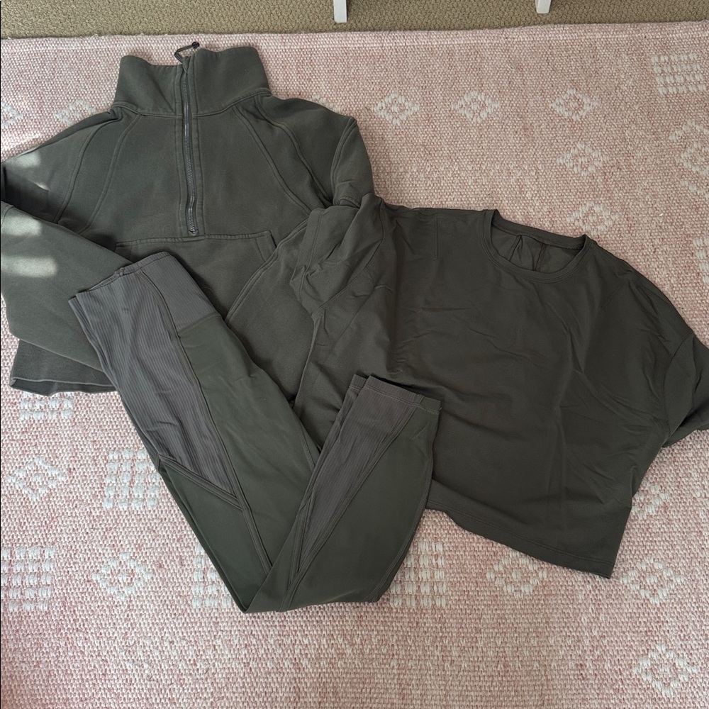 3PC BUNDLE LULULEMON SCUBA HALF ZIP ALIGN